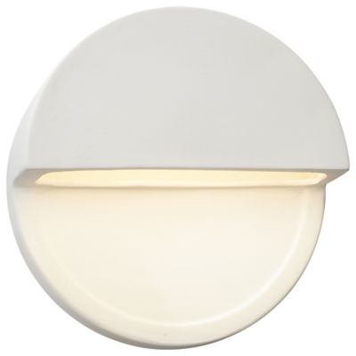 Justice Design Group Ceramics ADA Dome Outdoor LED Wall Sconce - Color: Mat