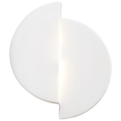 Justice Design Group Ambiance Offset Circle LED Wall Sconce - Color: Glossy