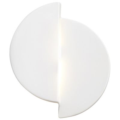 Justice Design Group Ambiance Offset Circle LED Wall Sconce - Color: Glossy