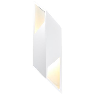 Justice Design Group Ambiance Rhomboid LED Wall Sconce - Color: White - Siz