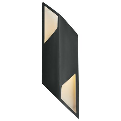 Justice Design Group Ambiance Rhomboid LED Wall Sconce - Color: Black - Siz