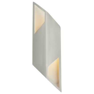 Justice Design Group Ambiance Rhomboid LED Wall Sconce - Color: White - Siz