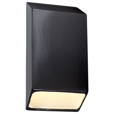 Justice Design Group Ambiance Tapered Rectangle Closed Top LED Wall Sconce 