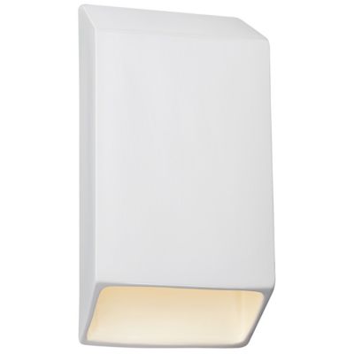 Justice Design Group Ambiance Tapered Rectangle Closed Top LED Wall Sconce 