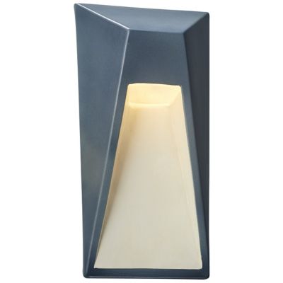 Justice Design Group Ambiance Vertice Outdoor LED Wall Sconce - Color: Blue