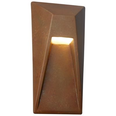 Justice Design Group Ambiance Vertice Outdoor LED Wall Sconce - Color: Rust