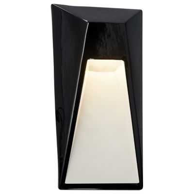 Justice Design Group Ambiance Vertice Outdoor LED Wall Sconce - Color: Blac