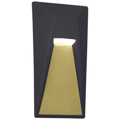 Justice Design Group Ambiance Vertice Outdoor LED Wall Sconce - Color: Blac