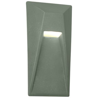 Justice Design Group Ambiance Vertice Outdoor LED Wall Sconce - Color: Gree