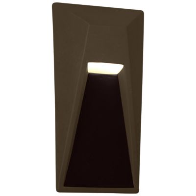 Justice Design Group Ambiance Vertice Outdoor LED Wall Sconce - Color: Bras