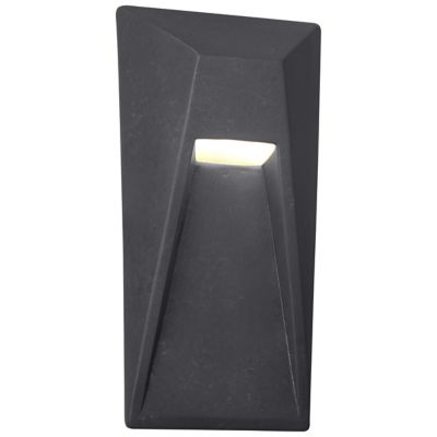 Justice Design Group Ambiance Vertice Outdoor LED Wall Sconce - Color: Grey