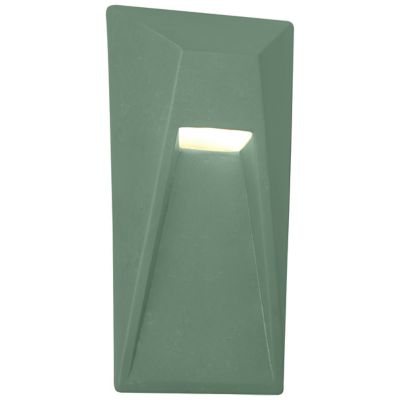 Justice Design Group Ambiance Vertice Outdoor LED Wall Sconce - Color: Gree