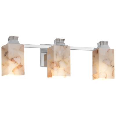 Justice Design Group Alabaster Rocks Ardent 3-Light Vanity Light - Color: P