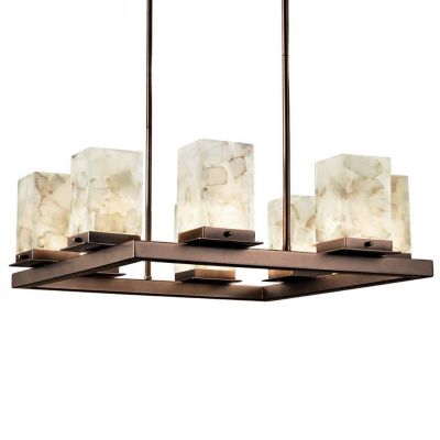 Justice Design Group Alabaster Rocks Laguna 8-Light LED Outdoor Chandelier 