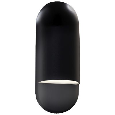 Justice Design Group Ambiance Capsule ADA Wall Sconce - Color: Black - Size