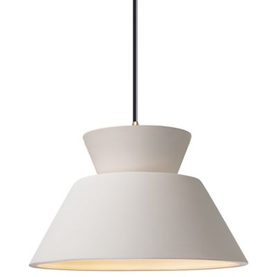 Justice Design Group Radiance Trapezoid Pendant Light - Color: White - CER-