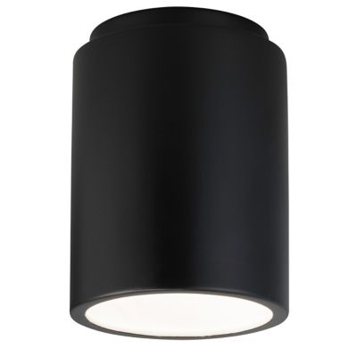 Justice Design Group Radiance Outdoor Flushmount Light - Color: Black - Siz