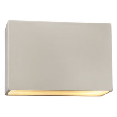 Justice Design Group Ambiance Rectangular ADA Wall Sconce - Open Top & Bott