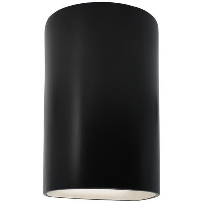 Justice Design Group Ambiance Cylinder Wall Sconce - Closed Top - Color: Bl