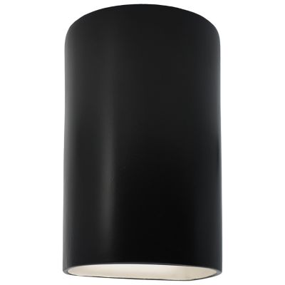 Justice Design Group Ambiance Cylinder Wall Sconce - Closed Top - Color: Bl