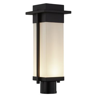 Justice Design Group Fusion Pacific Outdoor LED Post Light - Color: Black -