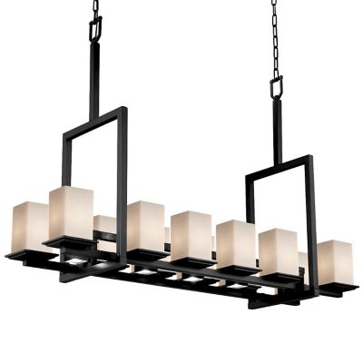 Justice Design Group Fusion Montana Linear Chandelier Light - Color: Black 