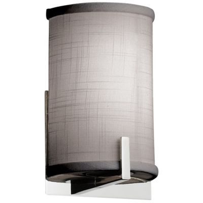 Justice Design Group Textile Century ADA Wall Sconce - Color: Silver - Size