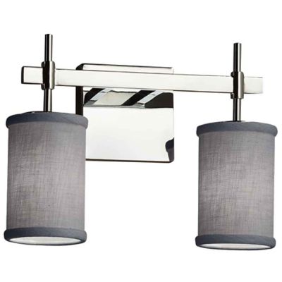 Justice Design Group Textile Union Vanity Light - Color: Grey - Size: 2 lig