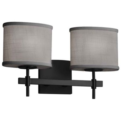 Justice Design Group Textile Union Vanity Light - Color: Grey - Size: 2 lig