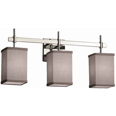 Justice Design Group Textile Union Vanity Light - Color: Grey - Size: 3 lig