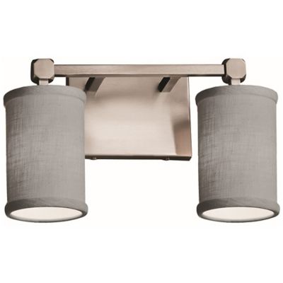 Justice Design Group Textile Tetra Vanity Light - Color: Grey - Size: 2 lig