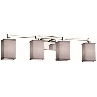 Justice Design Group Textile Tetra Vanity Light - Color: Grey - Size: 4 lig