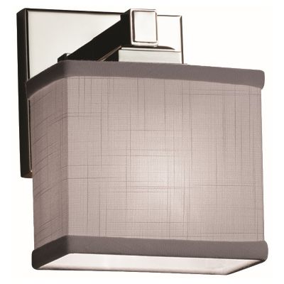 Justice Design Group Textile Regency Wall Sconce - Color: Grey - Size: 1 li