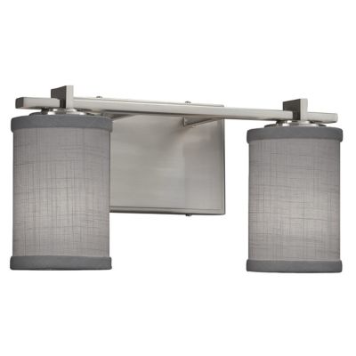 Justice Design Group Textile Era Vanity Light - Color: Grey - Size: 3 light