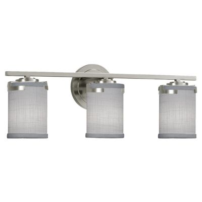 Justice Design Group Textile Atlas Vanity Light - Color: Silver - Size: 3 l