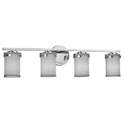 Justice Design Group Textile Atlas Vanity Light - Color: Silver - Size: 4 l