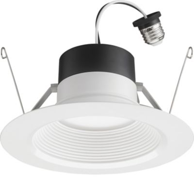 Juno E-Series 5/6-Inch LED Retrofit Recessed Baffle Trim - Color: White - S