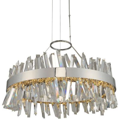 Allegri by Kalco Lighting Glacier LED Chandelier in Silver, Size: 32"