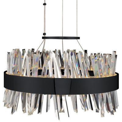 Allegri by Kalco Lighting Glacier LED Chandelier - Color: Black - Size: 20