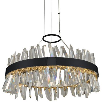 Allegri by Kalco Lighting Glacier LED Chandelier - Color: Black - Size: 32