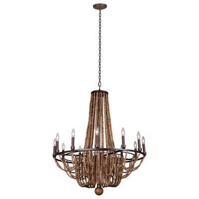 Kalco Lighting Beechwood Chandelier - Color: Brown - Size: 12 light - 50527