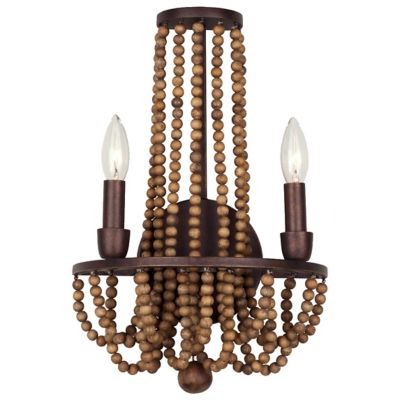 Kalco Lighting Beechwood 2-Light Wall Sconce - Color: Brown - Size: 2 light