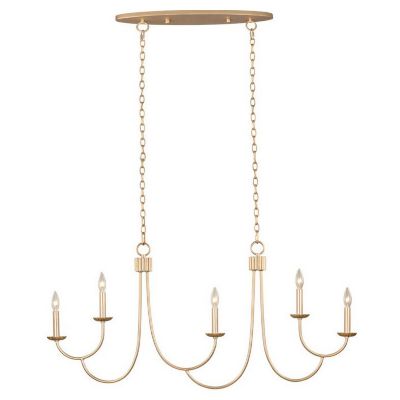 Kalco Lighting Kiera Linear Chandelier - Color: Gold - Size: 5 light - 5117