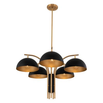 Kalco Lighting Marcel Chandelier in Black, Size: Large