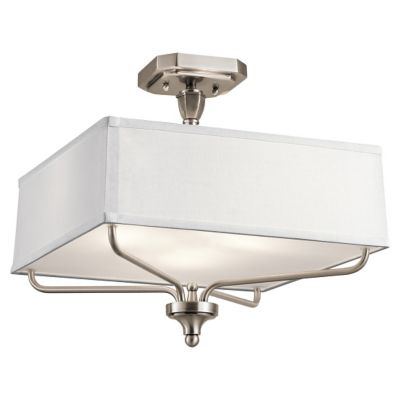 Kichler Arlo Semi-Flushmount Light - Color: White - Size: 3 light - 43309CL