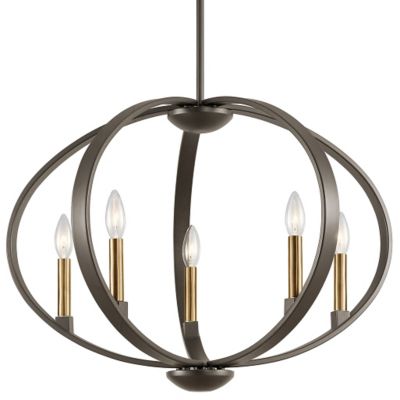 Kichler Elata Chandelier - Color: Metallics - Size: 5 light - 43871OZ