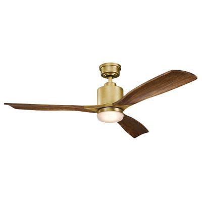 Kichler Ridley II LED Ceiling Fan - Color: Metallics - Blade Color: Cherry 