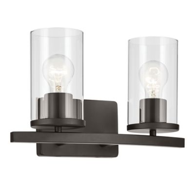 Kichler Crosby Vanity Light - Color: Bronze - Size: 2 light - 45496OZCLR