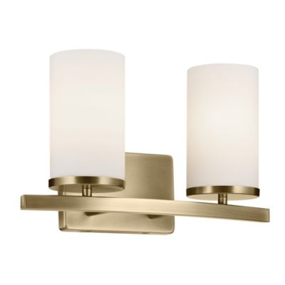 Kichler Crosby Vanity Light - Color: Brass - Size: 2 light - 45496NBR