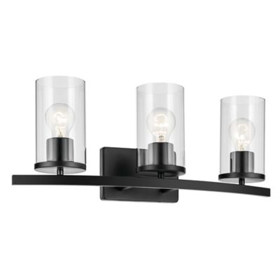 Kichler Crosby Vanity Light - Color: Black - Size: 3 light - 45497BKCLR